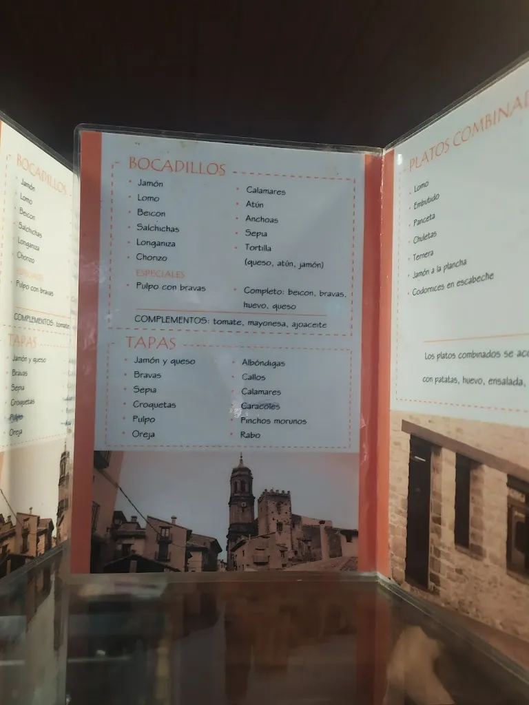 Menu_Bar Tropezón_La Iglesuela del Cid_image_2