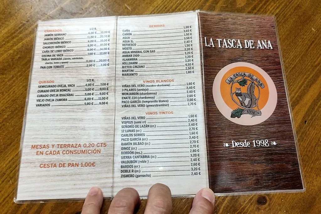 Menu_Bar La Tasca de Ana_Jaca_image_2