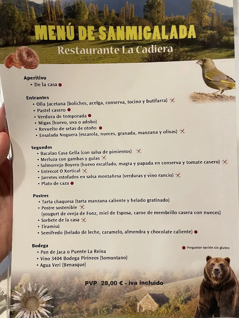 Menu_Restaurante La Cadiera_Jaca_image_2