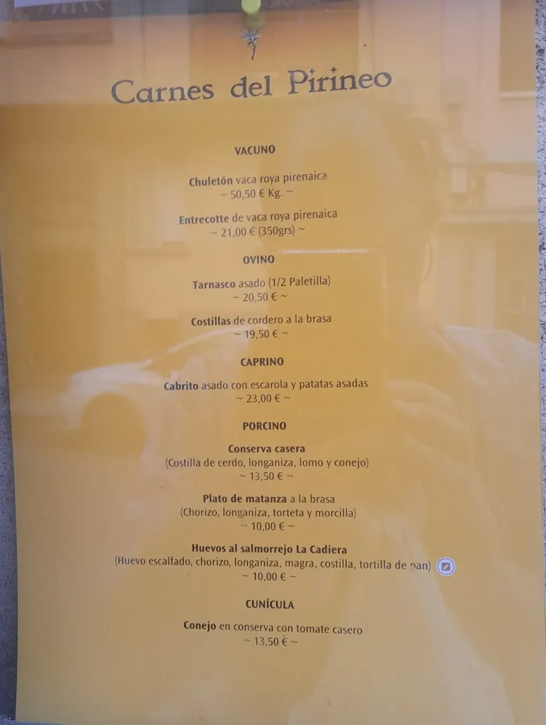 Menu_Restaurante La Cadiera_Jaca_image_4