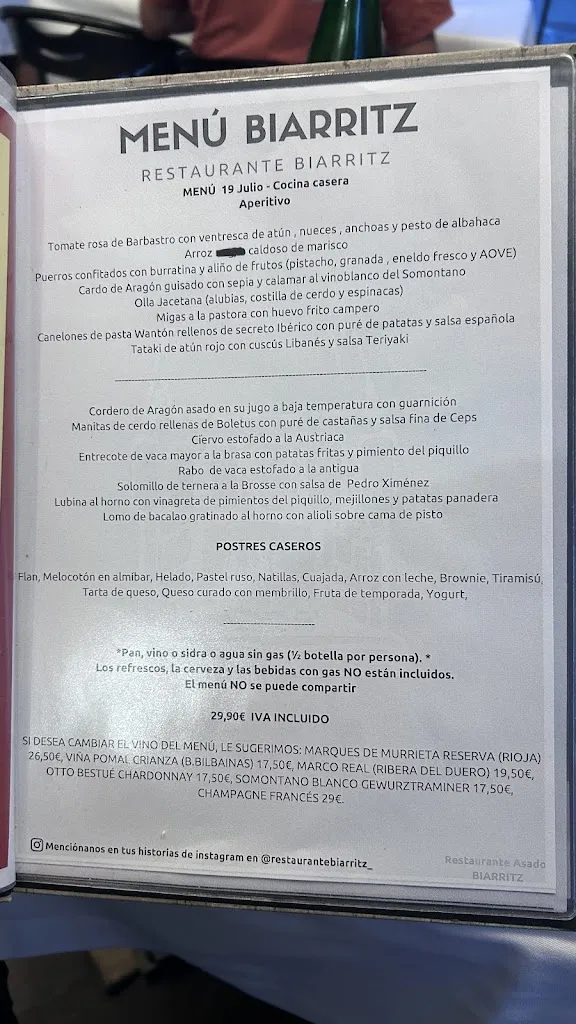 Menu_Restaurante Biarritz_Jaca_image_4