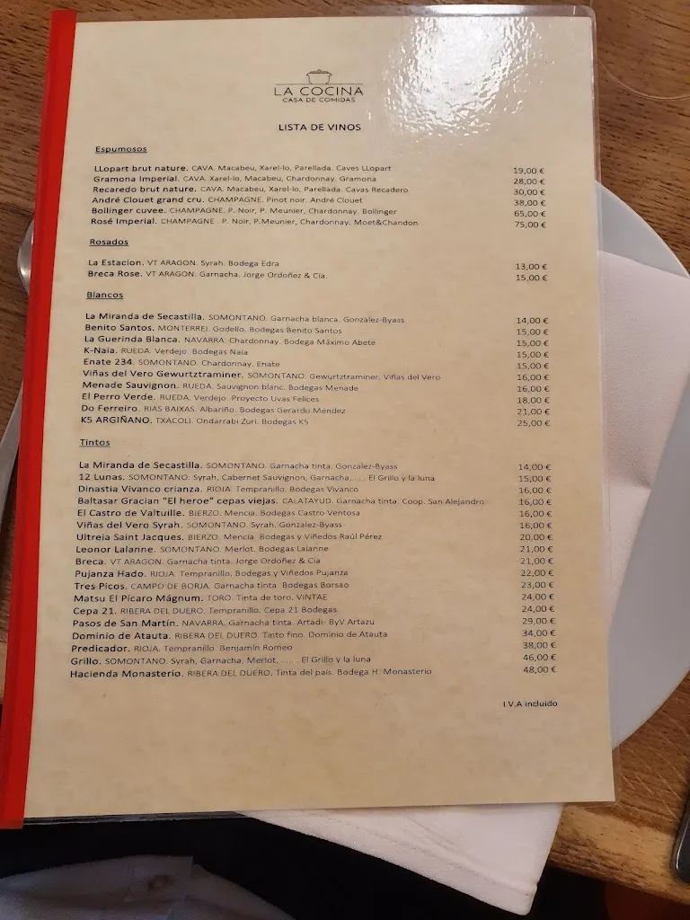 Menu_La Cocina. Casa de Comidas en Jaca_Jaca_image_4