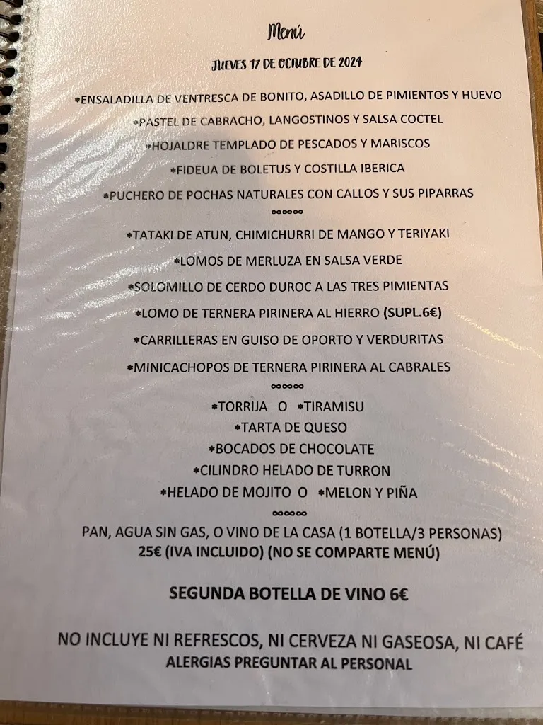 Menu_PARQUE SANLURE _Jaca_image_3