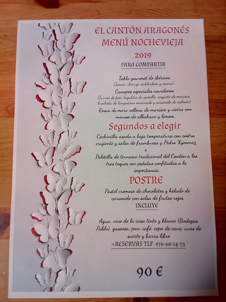Menu_Restaurante El Cantón Aragonés_La Almunia de Doña Godina_immagine_2
