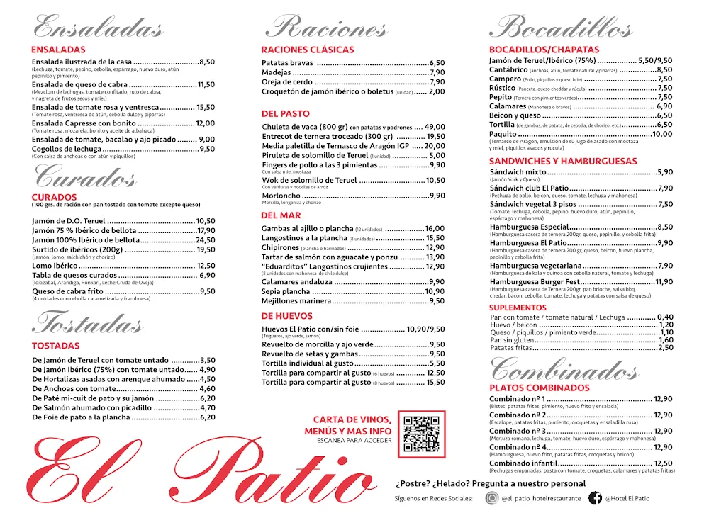 Menu_Hotel Restaurante El Patio_La Almunia de Doña Godina_image_1