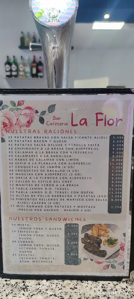 Menu_Cafetería Bocatería La Flor_La Almunia de Doña Godina_image_1