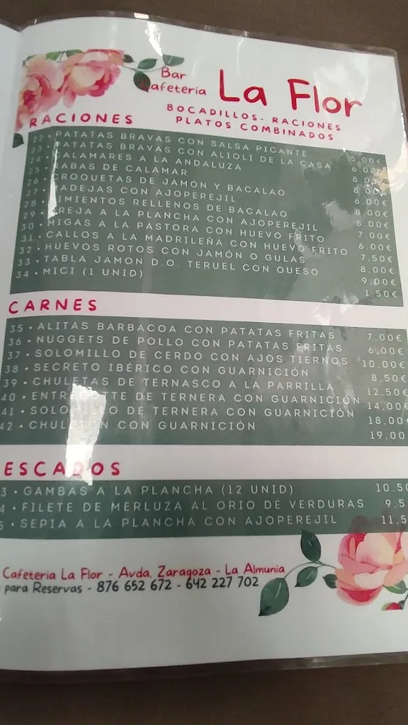 Menu_Cafetería Bocatería La Flor_La Almunia de Doña Godina_image_3
