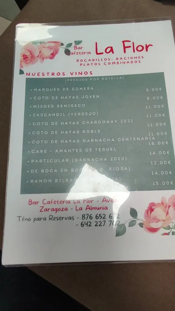 Menu_Cafetería Bocatería La Flor_La Almunia de Doña Godina_image_4