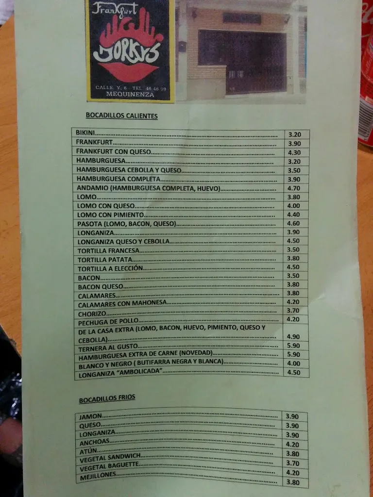 Menu_Frankfurt Yorkys_Mequinensa / Mequinenza_immagine_1