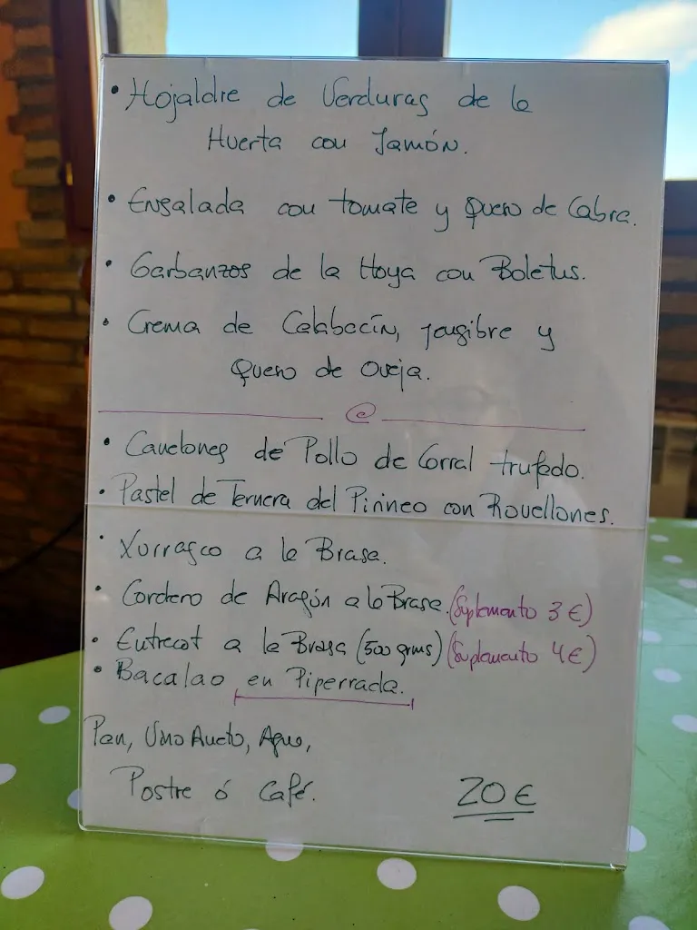 Menu_Bar-Restaurante El Puro_Peñas de Riglos Las_image_3