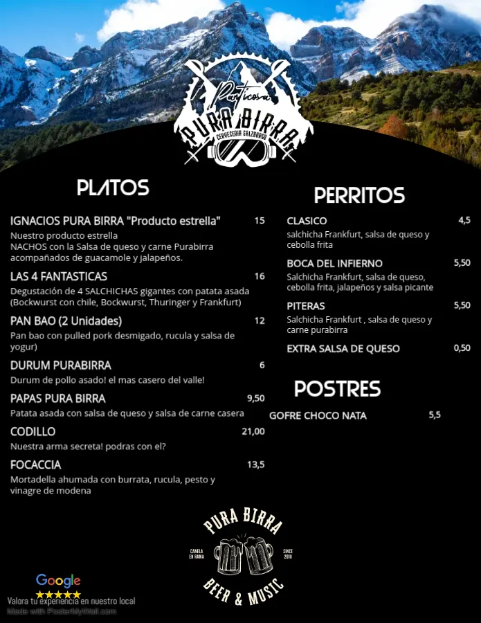 Menu_Cervecería Pura Birra_Panticosa_image_1