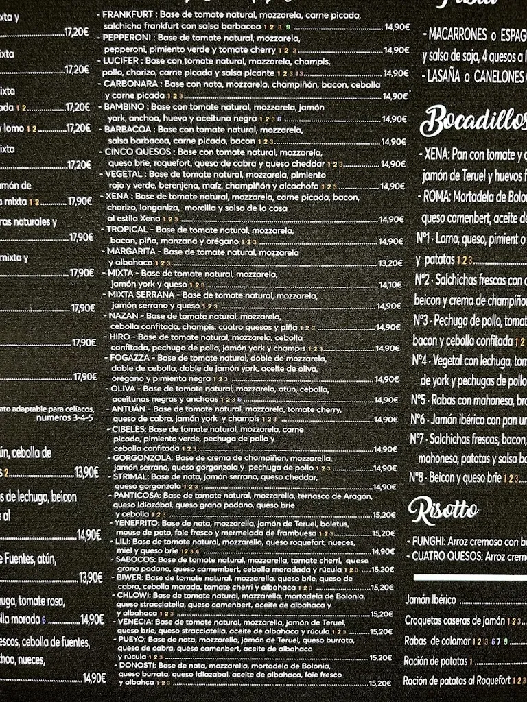 Menu_Pizzeria Xena | Panticosa_Panticosa_image_4