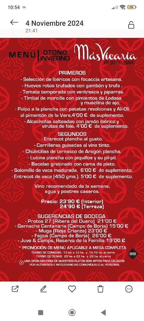 Menu_Mas Vicaria Huesca_Provincia de Huesca_image_1