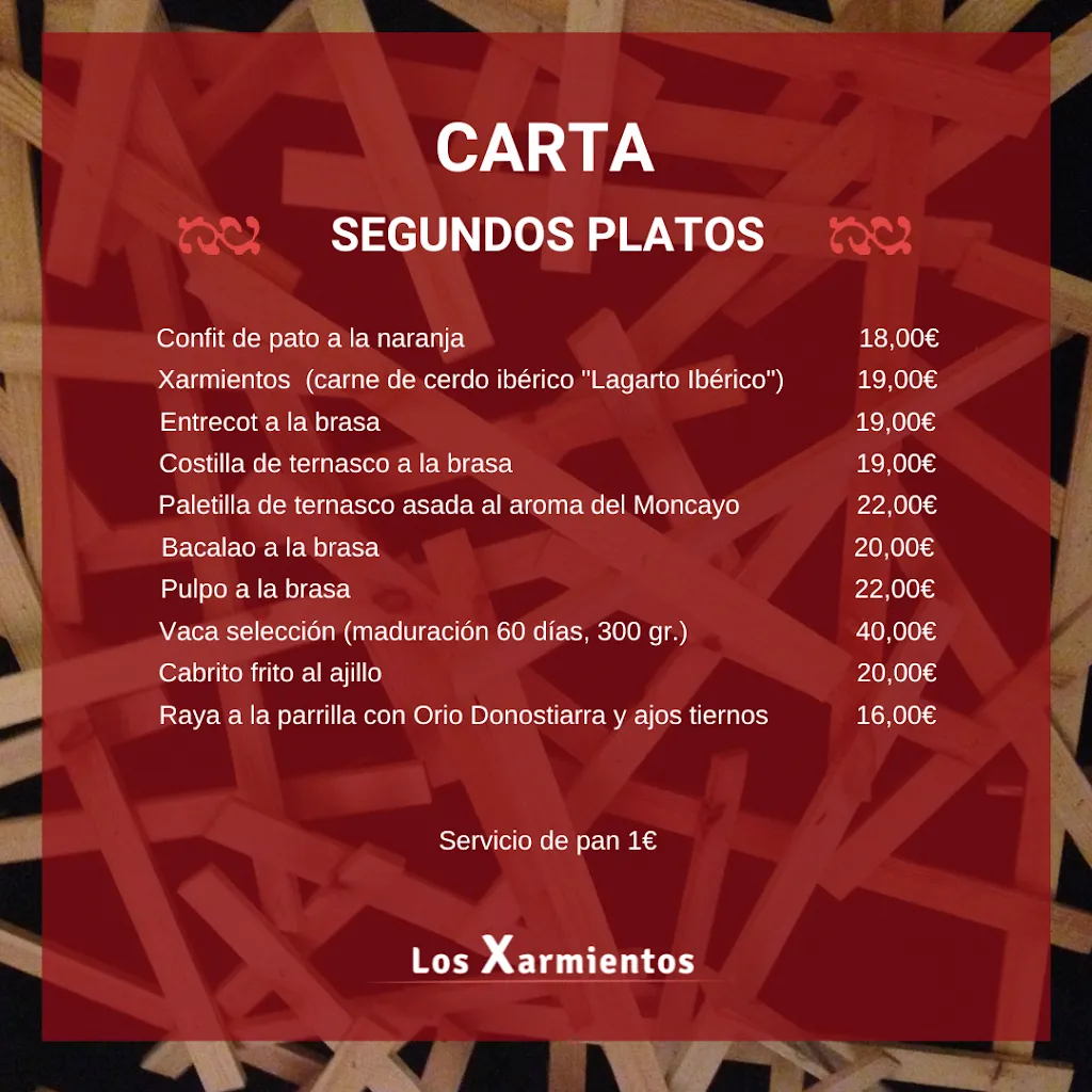 Menu_Los Xarmientos. Parrilla Aragonesa._Oliver-Valdefierro_immagine_2
