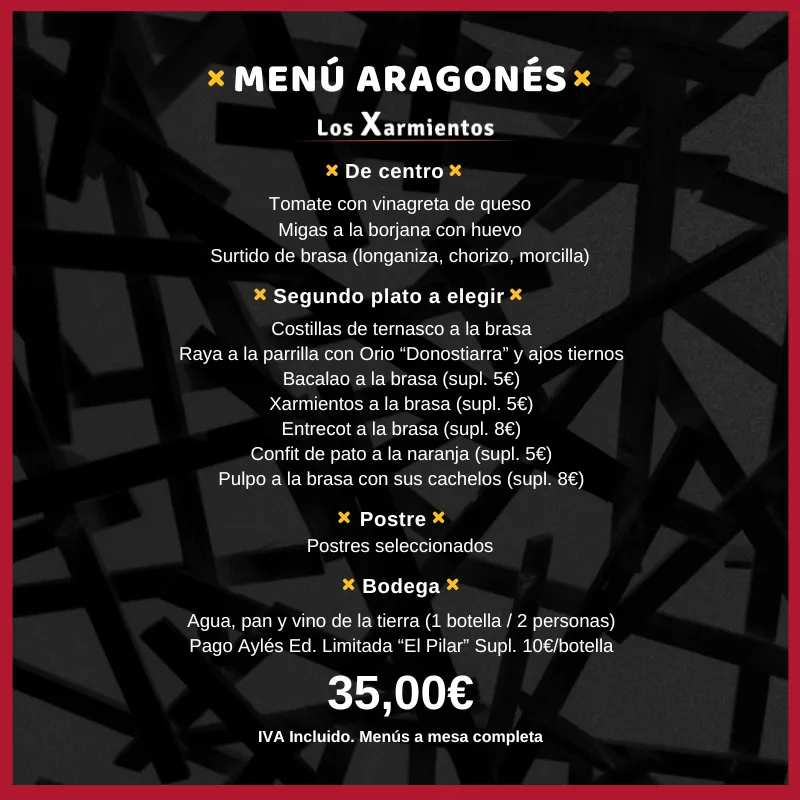 Menu_Los Xarmientos. Parrilla Aragonesa._Oliver-Valdefierro_immagine_3