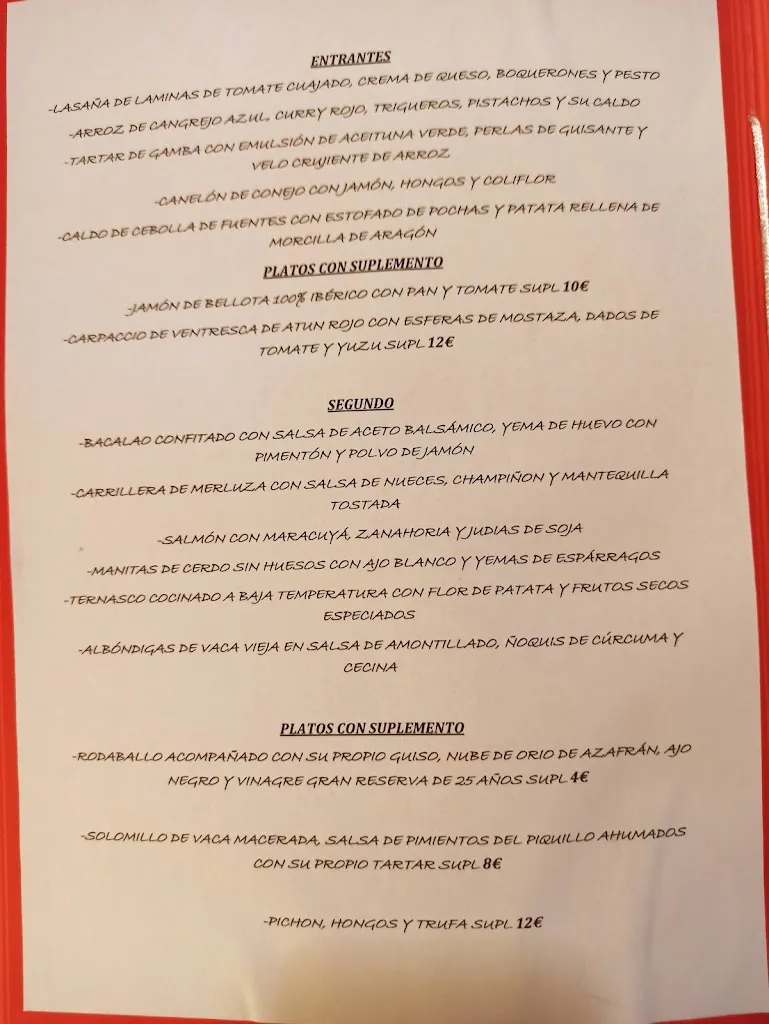 Menu_Restaurante Goralai. Restaurante en Zaragoza. Restaurante menú._Oliver-Valdefierro_image_1