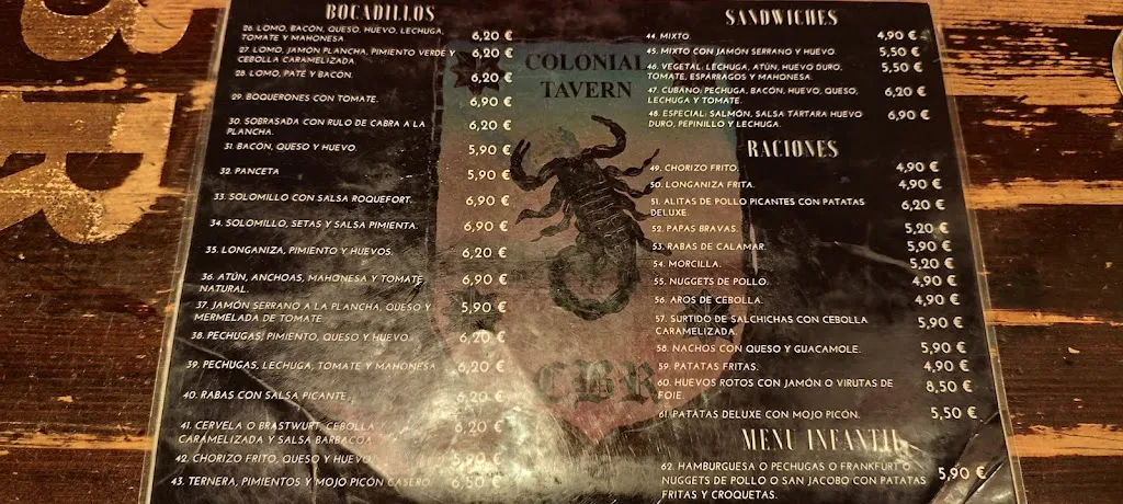Menu_CBR Colonial Tavern_Montecanal_image_3