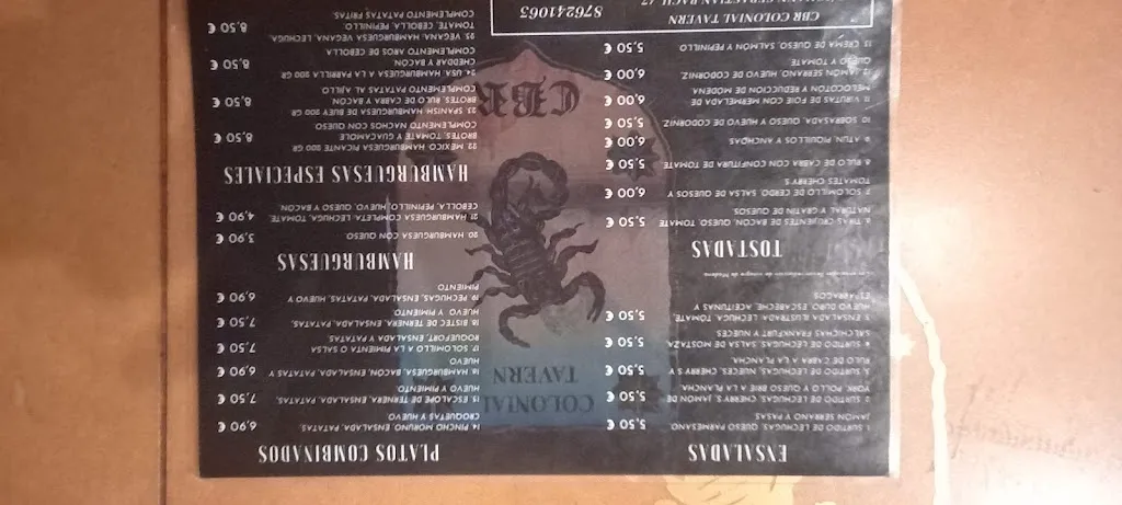 Menu_CBR Colonial Tavern_Montecanal_image_4