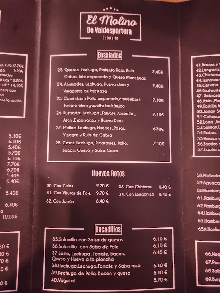 Menu_El Molino de Valdespartera_Montecanal_image_2