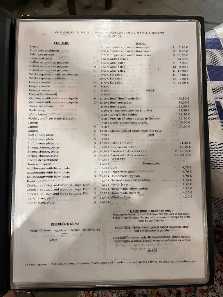 Menu_Restaurante El Fuelle_Provincia de Zaragoza_image_4