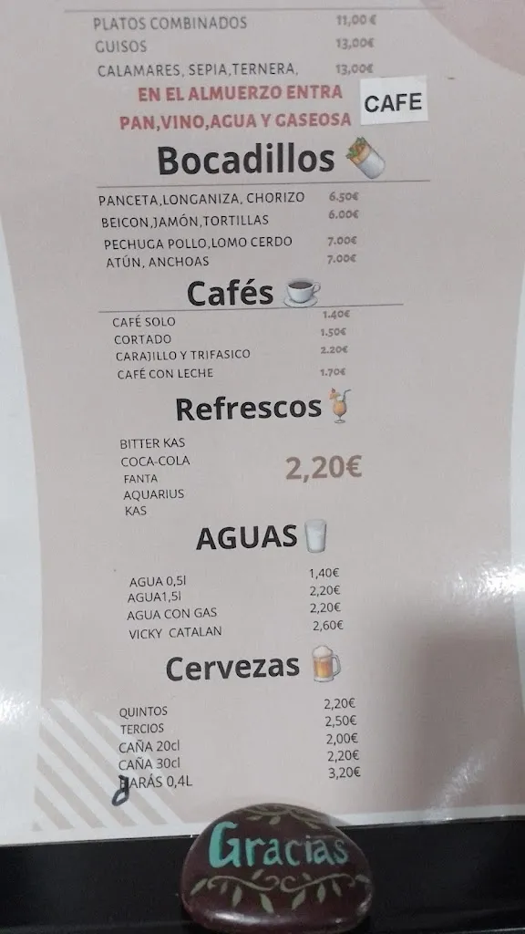 Menu_Bar avenida sangarren_Sangarrén_image_1