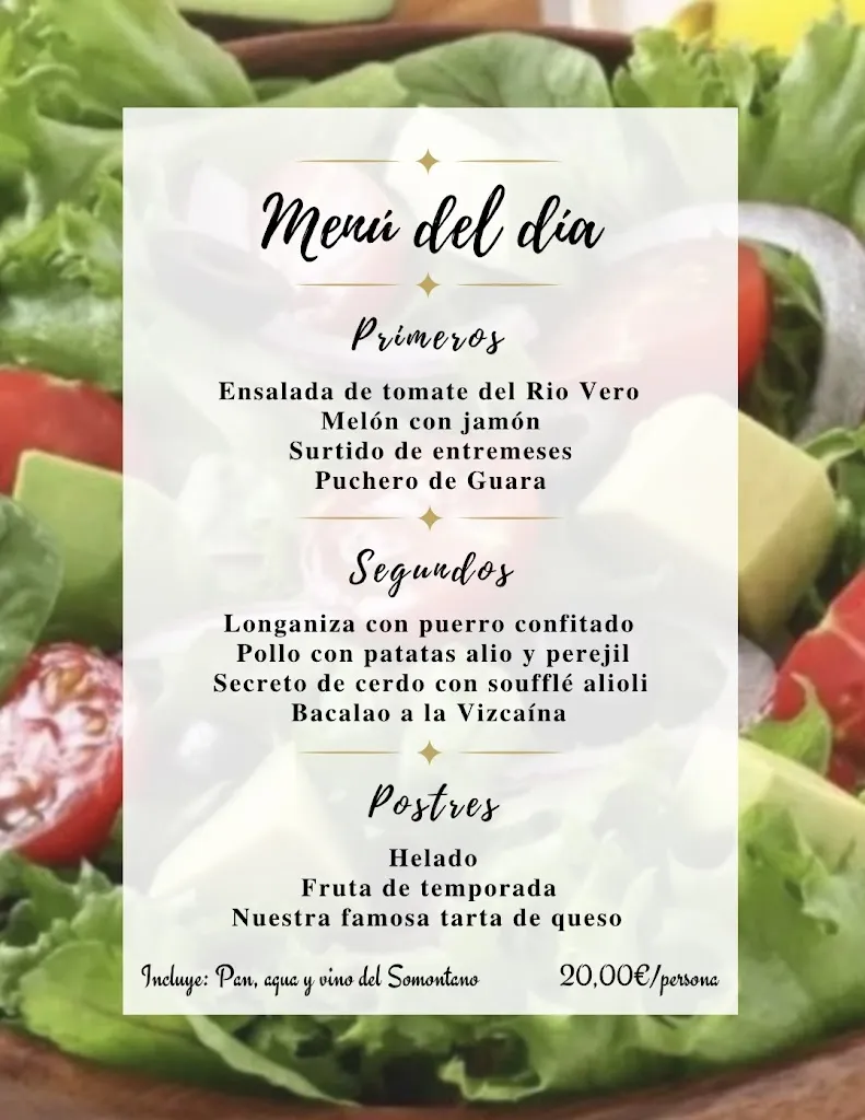 Menu_Restaurante Camping Río Vero_Santa María de Dulcis_imagen_1