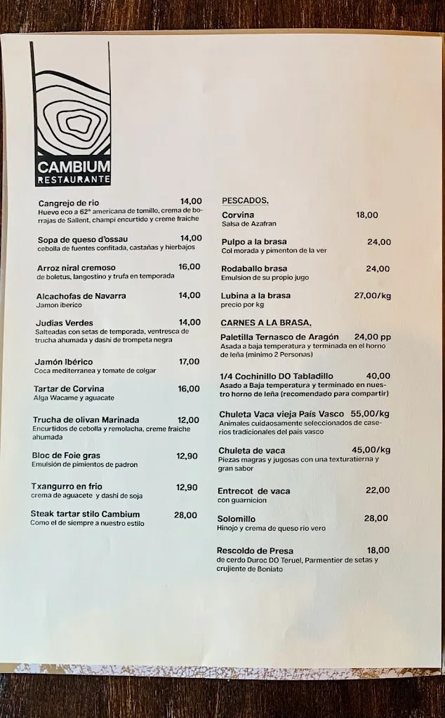Menu_Cambium Pirineos Restaurante en Sallent de Gállego_Sallent de Gállego_image_1
