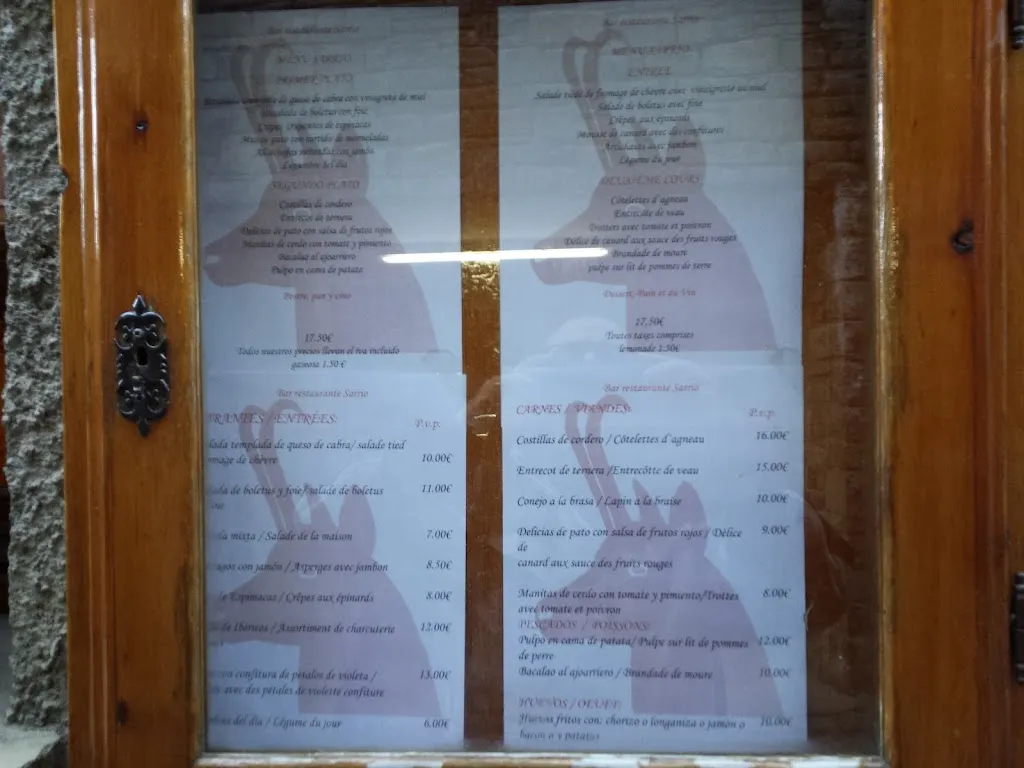 Menu_Restaurante Sarrio_Sallent de Gállego_image_2