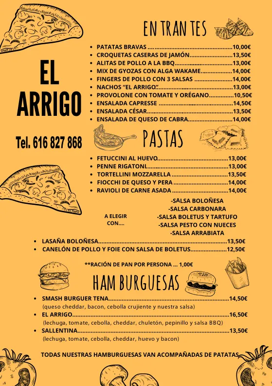 Menu_Pizzeria El Arrigo_Sallent de Gállego_image_1