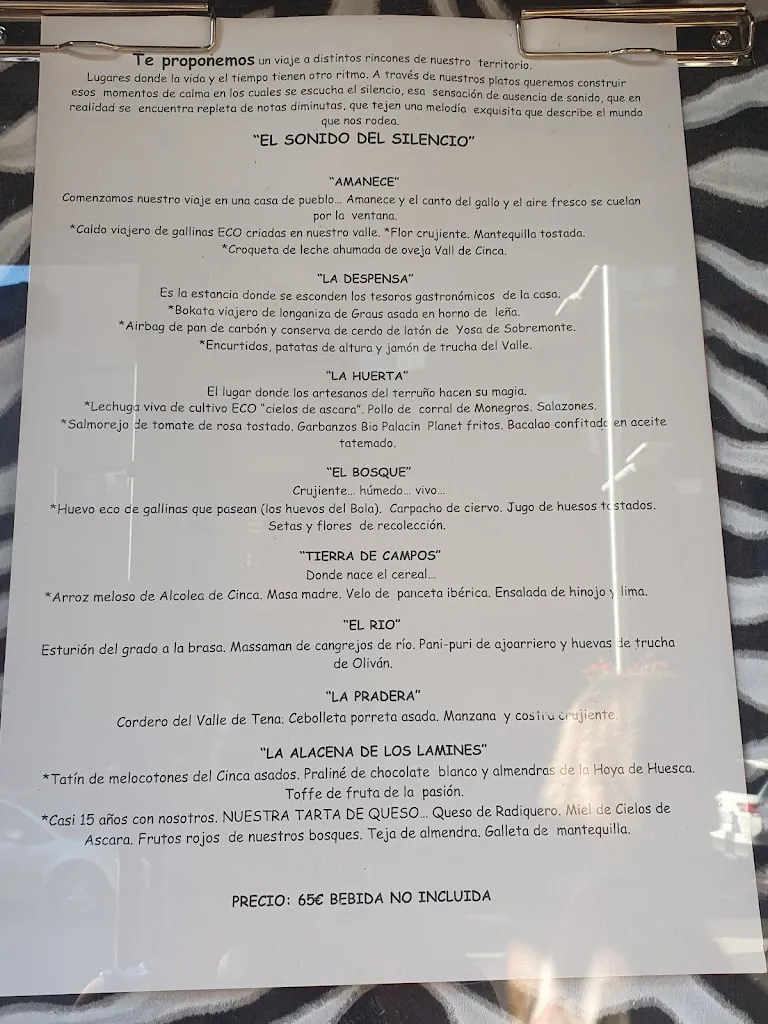 Menu_Restaurante Vidocq_Sallent de Gállego_immagine_2