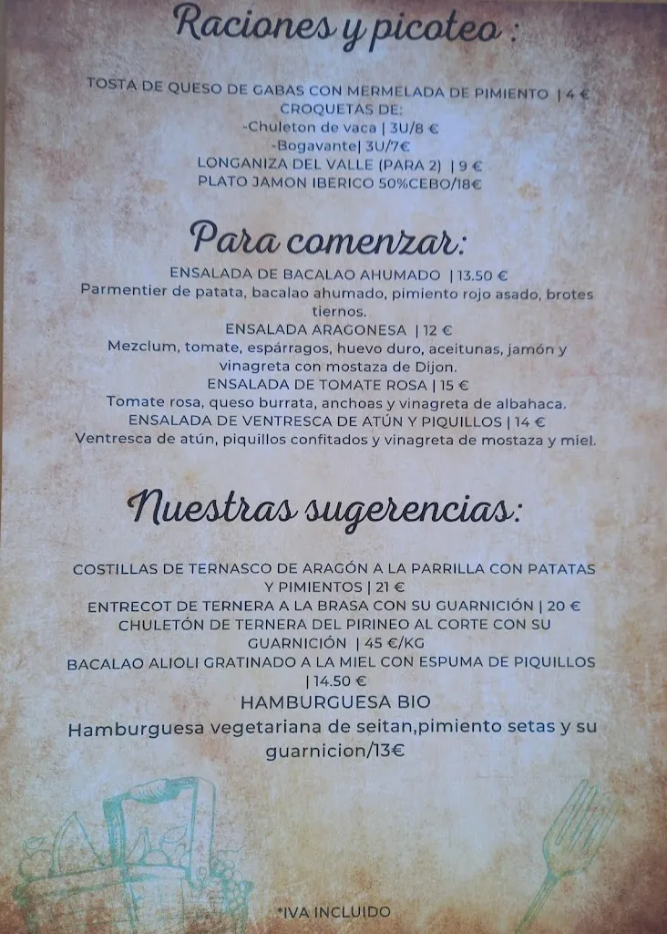 Menu_Restaurante Faure_Sallent de Gállego_image_1