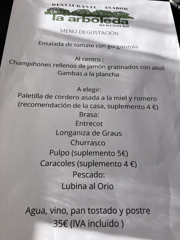 Menu_Restaurante la Arboleda_Siétamo_immagine_1
