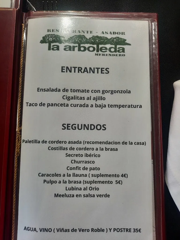 Menu_Restaurante la Arboleda_Siétamo_immagine_2