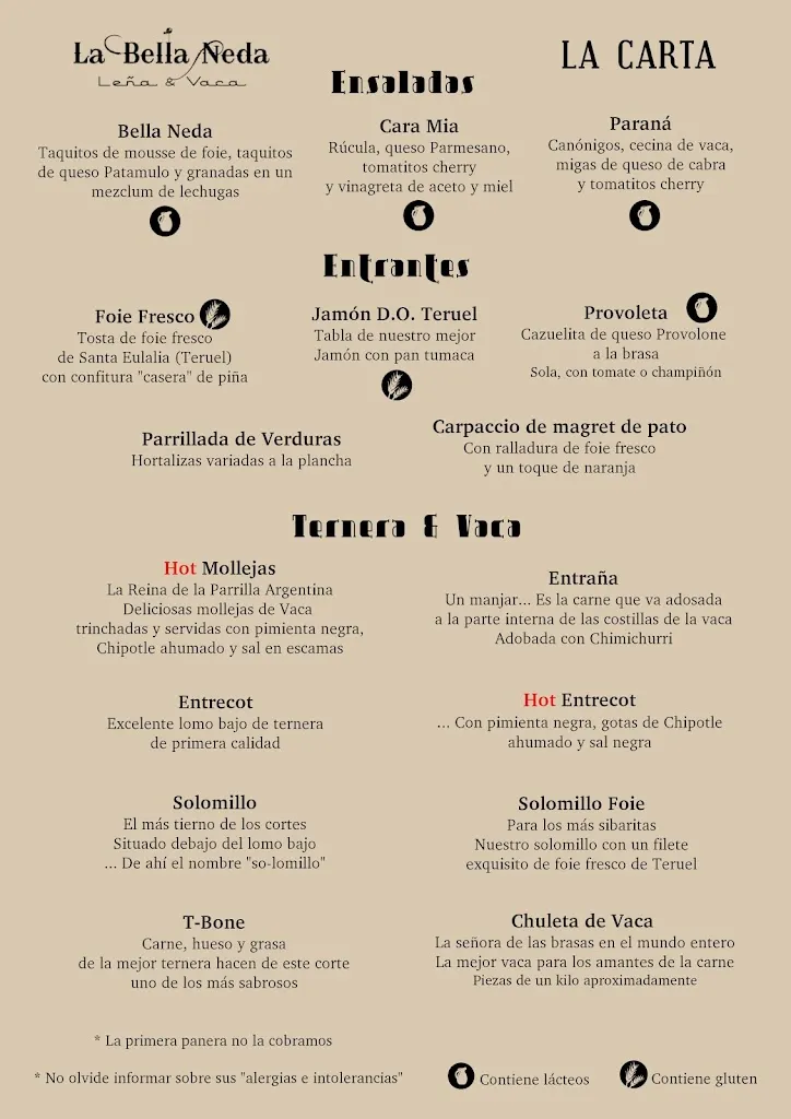 Menu_La Bella Neda Leña & Vaca_Provincia de Teruel_immagine_1