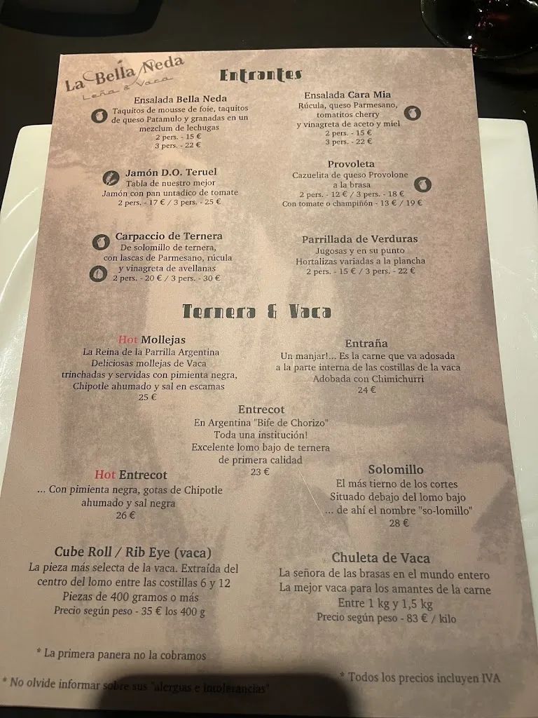 Menu_La Bella Neda Leña & Vaca_Provincia de Teruel_immagine_3