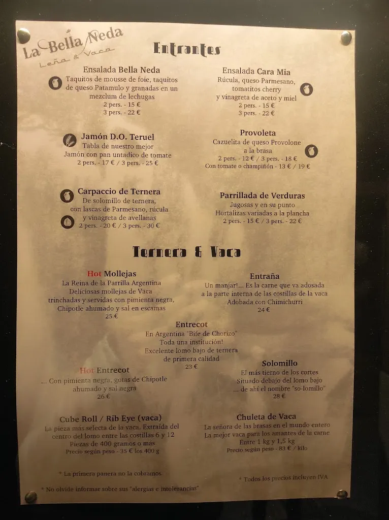 Menu_La Bella Neda Leña & Vaca_Provincia de Teruel_immagine_4