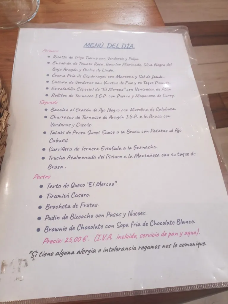 Menu_Restaurante El Mercao de Teruel_Provincia de Teruel_immagine_3