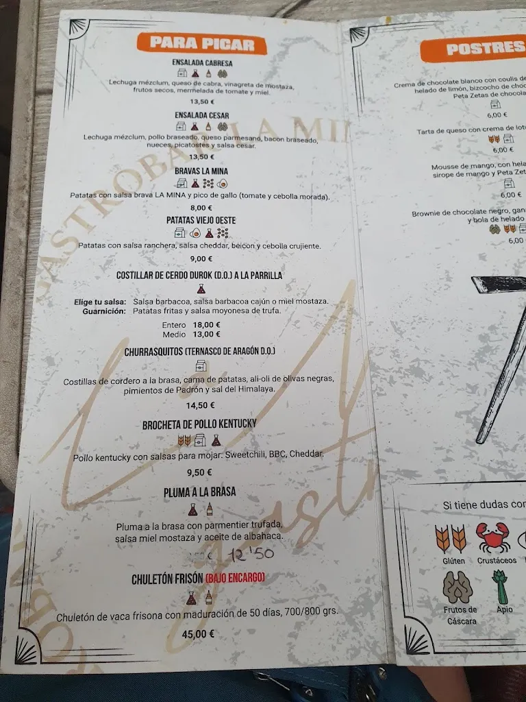 Menu_La mina Gastro bar_Provincia de Teruel_immagine_1