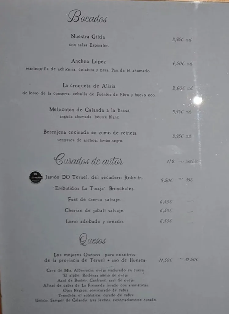 Menu_Alizia Casa de Comidas_Provincia de Teruel_image_1