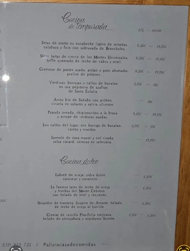 Menu_Alizia Casa de Comidas_Provincia de Teruel_image_2