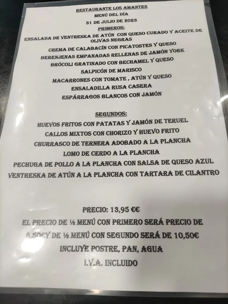 Menu_Restaurante Los Amantes_Provincia de Teruel_immagine_4