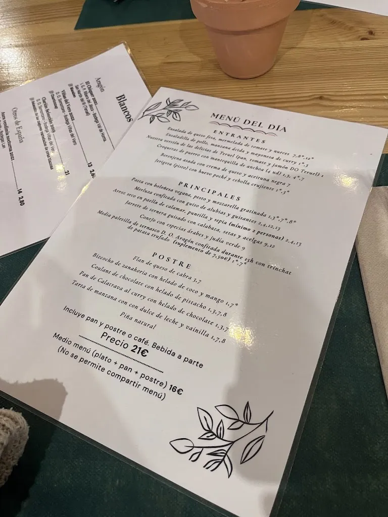 Menu_La Peculiar Restaurante_Provincia de Teruel_immagine_2