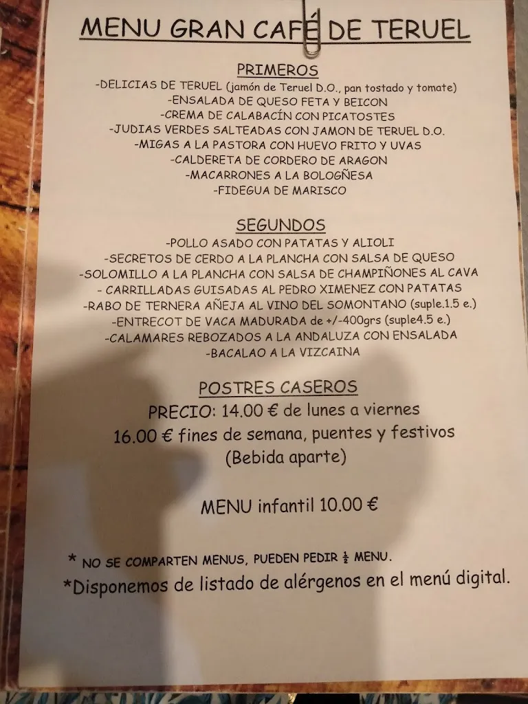Menu_Gran Café de Teruel_Provincia de Teruel_image_1