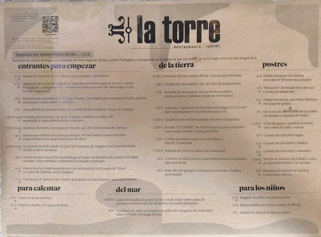 Menu_Restaurante La Torre_Provincia de Teruel_image_1