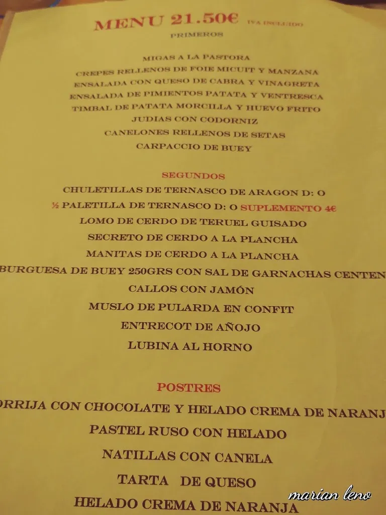 Menu_El Buen Yantar Albarracín_Provincia de Teruel_image_4