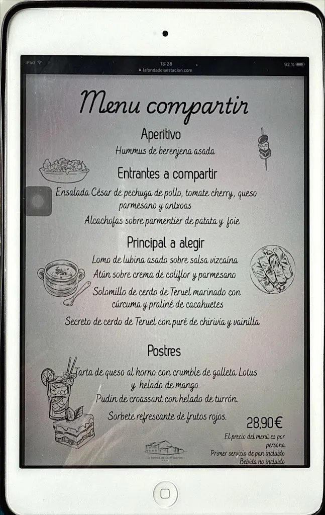Menu_La Fondica_Provincia de Teruel_image_2