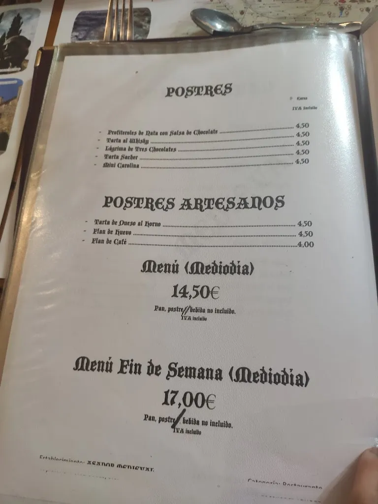 Menu_Restaurante Asador Medieval_Provincia de Teruel_image_3