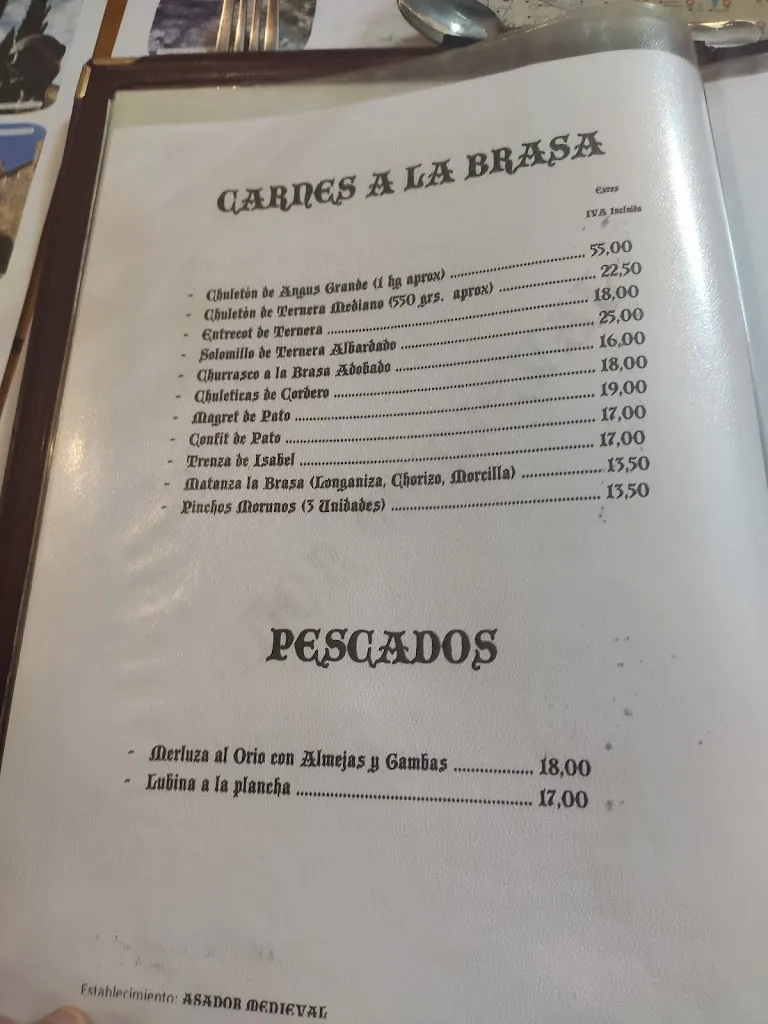 Menu_Restaurante Asador Medieval_Provincia de Teruel_image_4