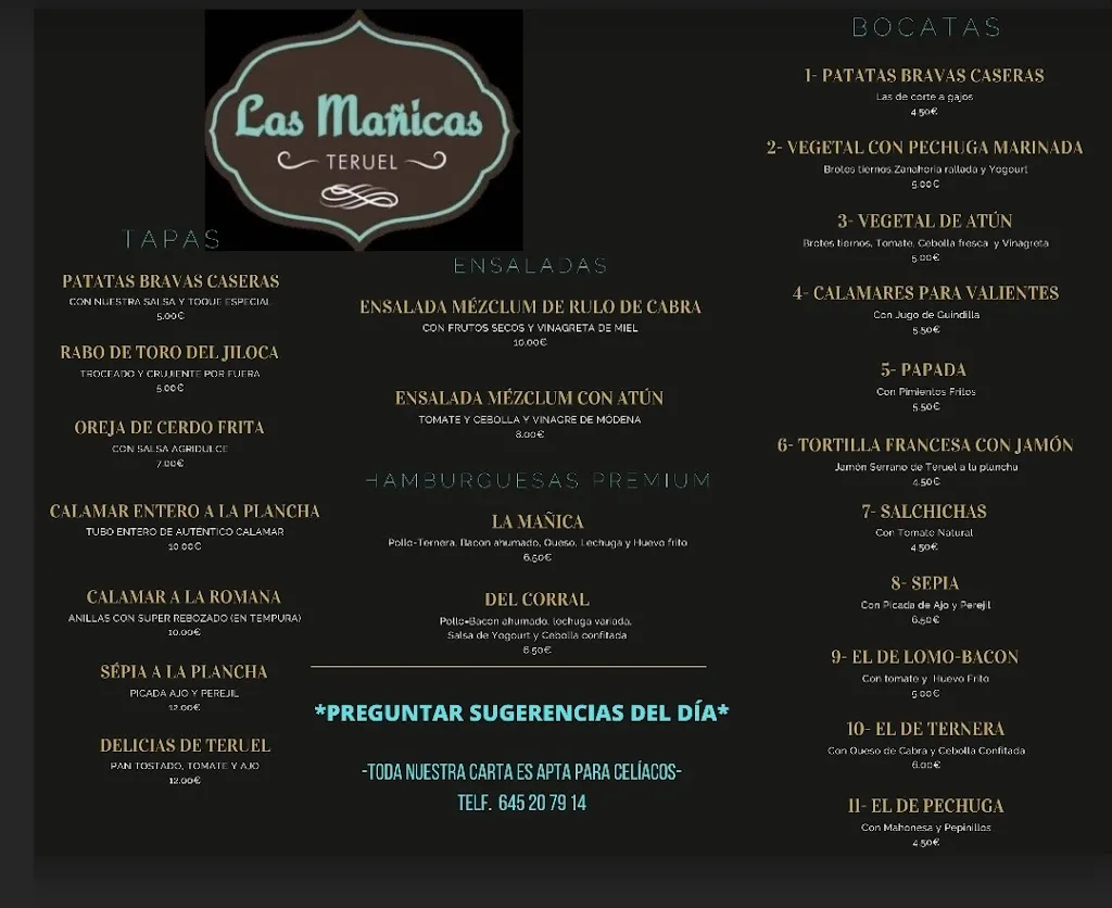 Menu_Las Mañicas_Provincia de Teruel_image_2