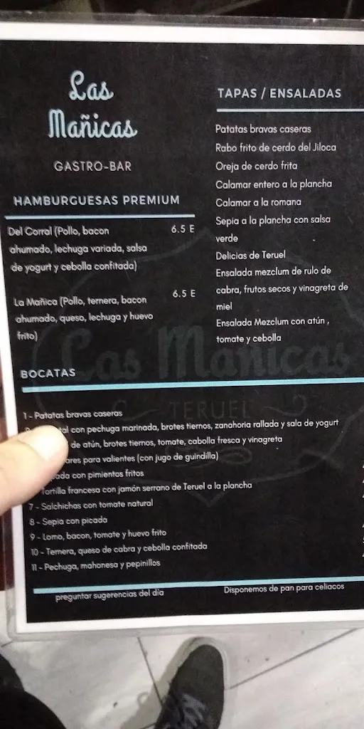 Menu_Las Mañicas_Provincia de Teruel_image_4